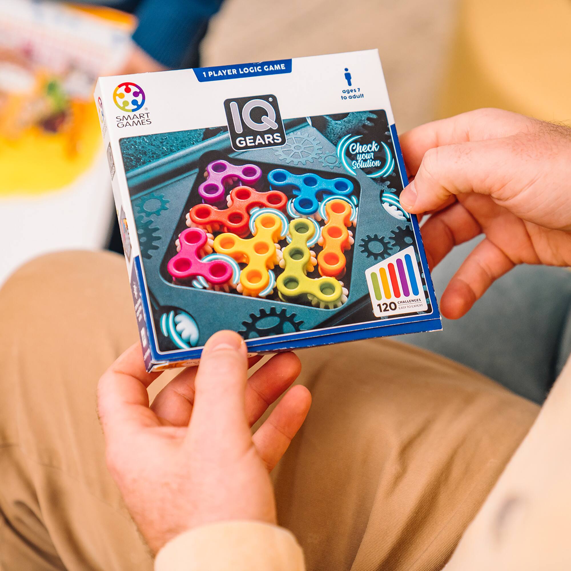 SmartGames® IQ Gears Game, 120 Challenges